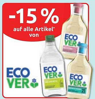 -15 % auf alle Artikel* von ECOVER