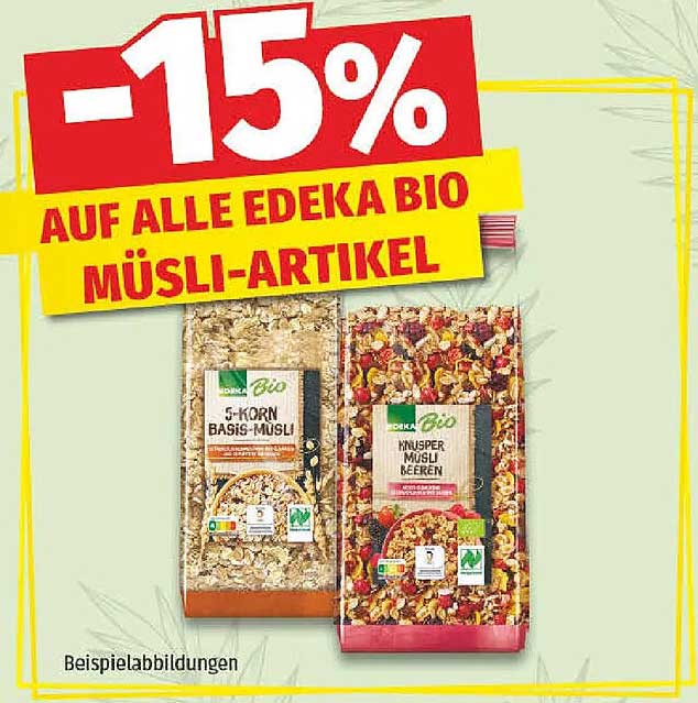 -15% AUF ALLE EDEKA BIO MÜSLI-ARTIKEL