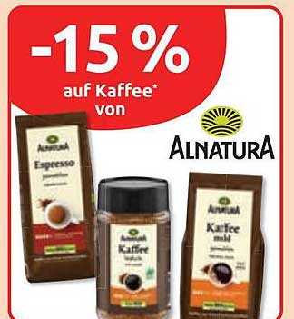 -15 % auf Kaffee* von ALNATURA