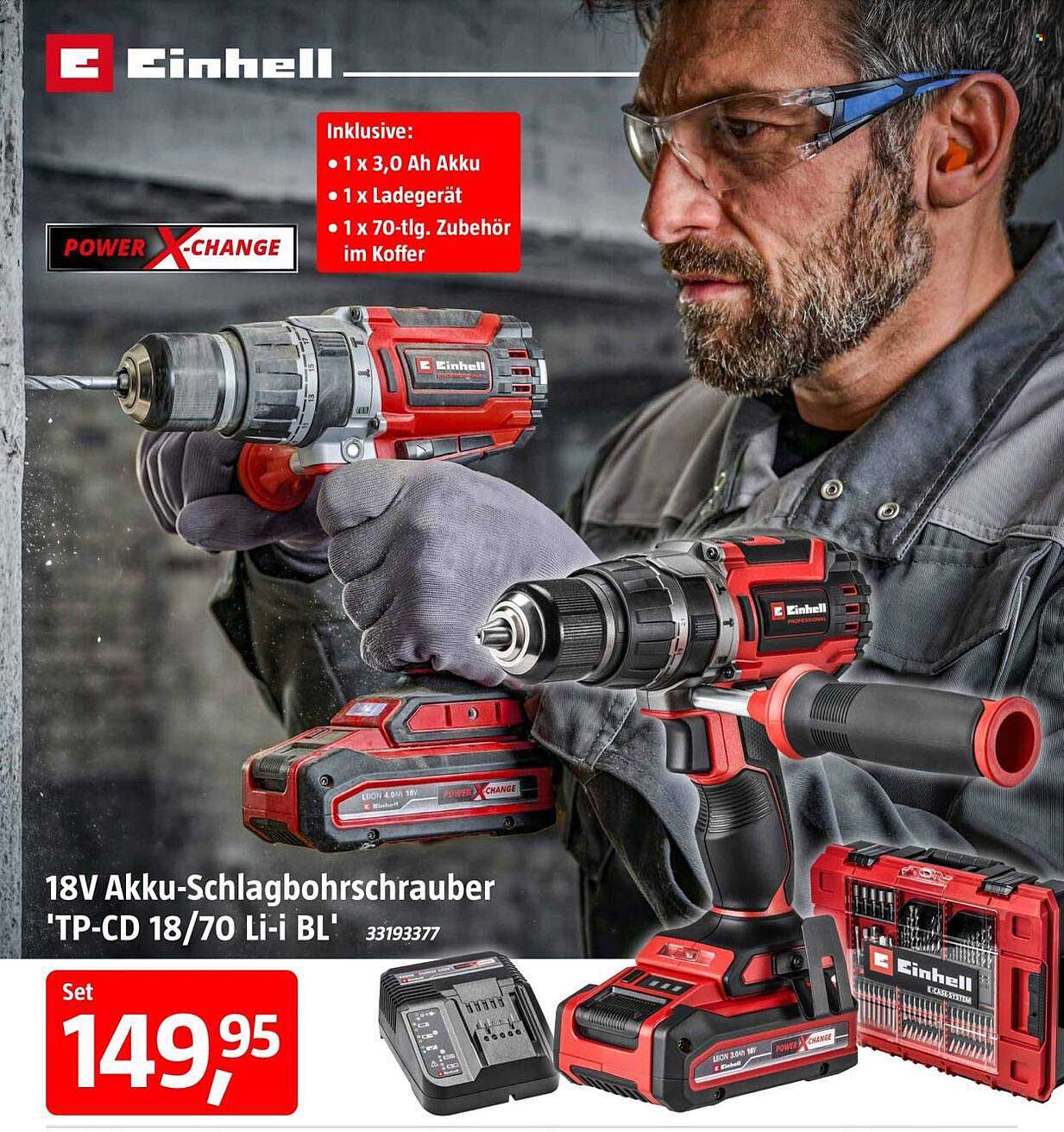 18V Akku-Schlagbohrschrauber 'TP-CD 18/70 Li-i BL'