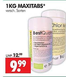 1KG MAXITABS* versch. Sorten