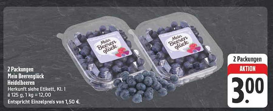 2 Packungen Mein Beerenglück Heidelbeeren
