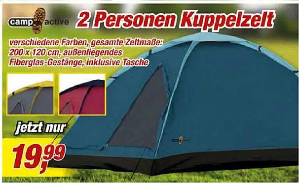 2 Personen Kuppelzelt
