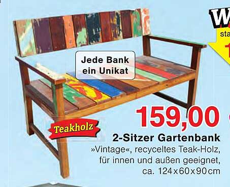 2-Sitzer Gartenbank