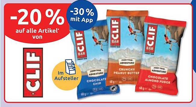 -20 % auf alle Artikel von CLIF