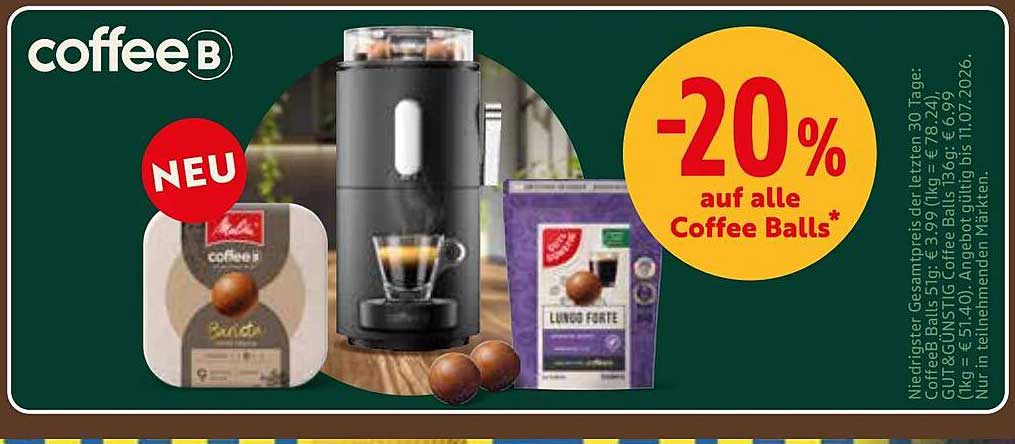 -20% auf alle Coffee Balls*