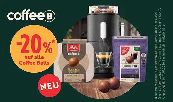 -20%* auf alle Coffee Balls