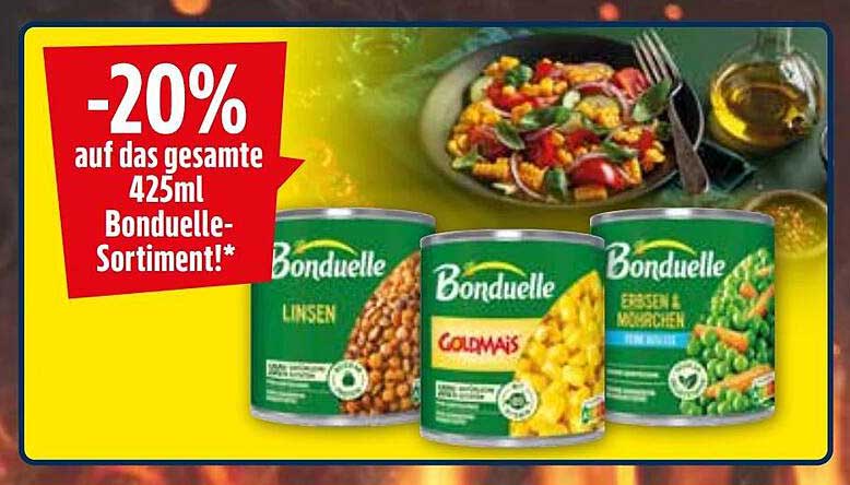 -20% auf das gesamte 425ml Bonduelle-Sortiment!*