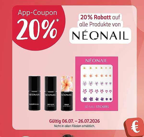 20% Rabatt auf alle Produkte von NÉONAIL