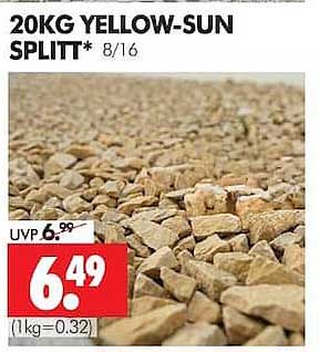 20KG YELLOW-SUN SPLITT* 8/16