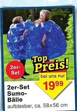 2er-Set Sumo-Bälle aufblasbar, ca. 58 x 56 cm