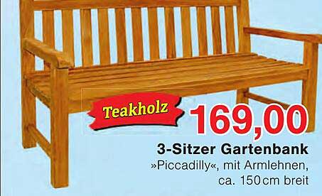 3-Sitzer Gartenbank »Piccadilly«
