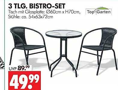 3 TLG. BISTRO-SET