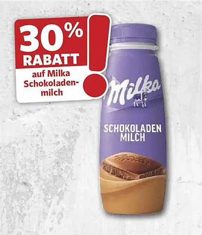 30% RABATT auf Milka Schokoladenmilch