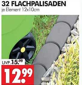 32 FLACHPALISADEN je Element 12x10cm