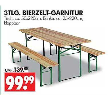 3TLG. BIERZELT-GARNITUR