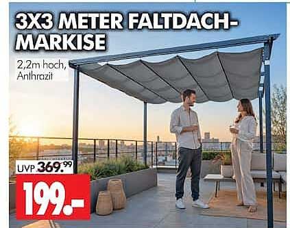 3X3 METER FALTDACH-MARKEISE
