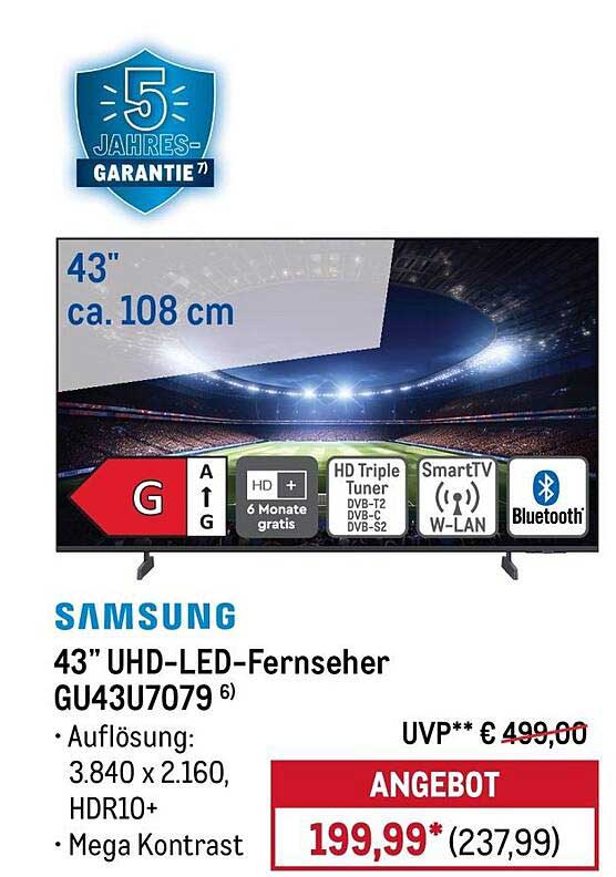 43” UHD-LED-Fernseher GU43U7079
