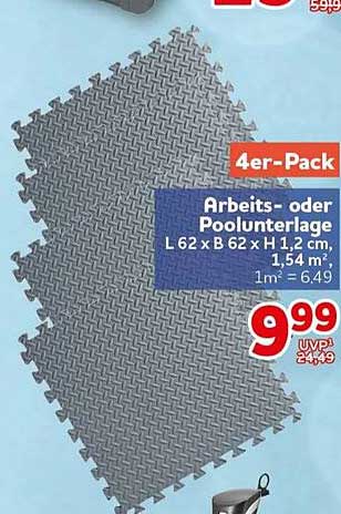 4er-Pack Arbeits- oder Poolunterlage