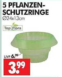5 PFLANZEN-SCHUTZRINGE Ø24x13cm