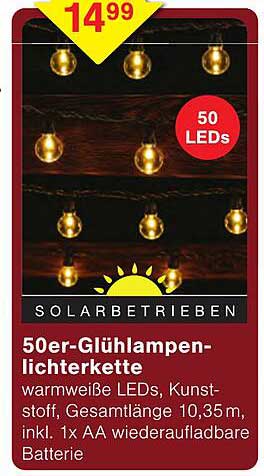 50er-Glühlampen-Lichterkette