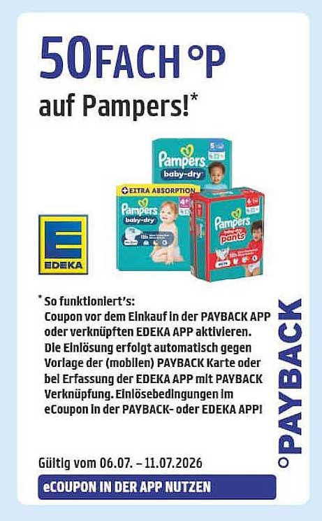 50FACH °P auf Pampers!*