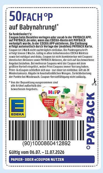 50fach°P auf Babynahrung!*