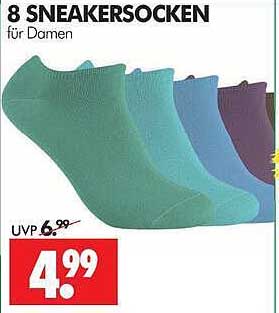 8 SNEAKERSOCKEN für Damen