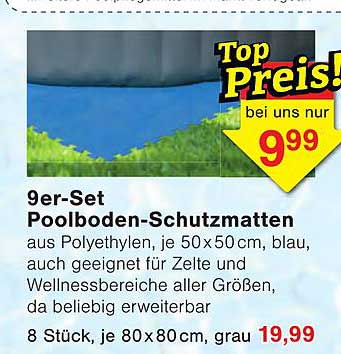 9er-Set Poolboden-Schutzmatten