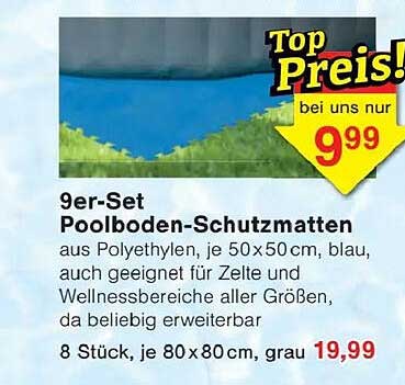 9er-Set Poolboden-Schutzmatten
