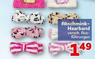 Abschmink Haarband versch. Ausführungen