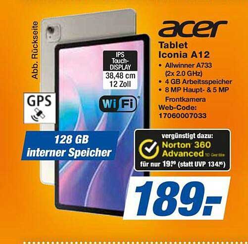 Acer Tablet Iconia A12