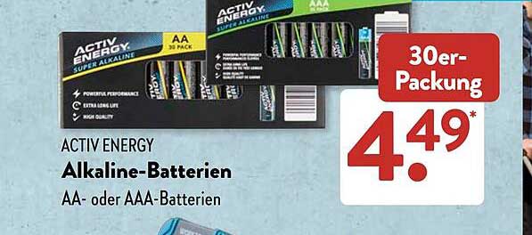 ACTIV ENERGY Alkaline-Batterien AA- oder AAA-Batterien