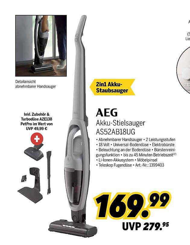 AEG Akku-Stielsauger AS52AB18UG