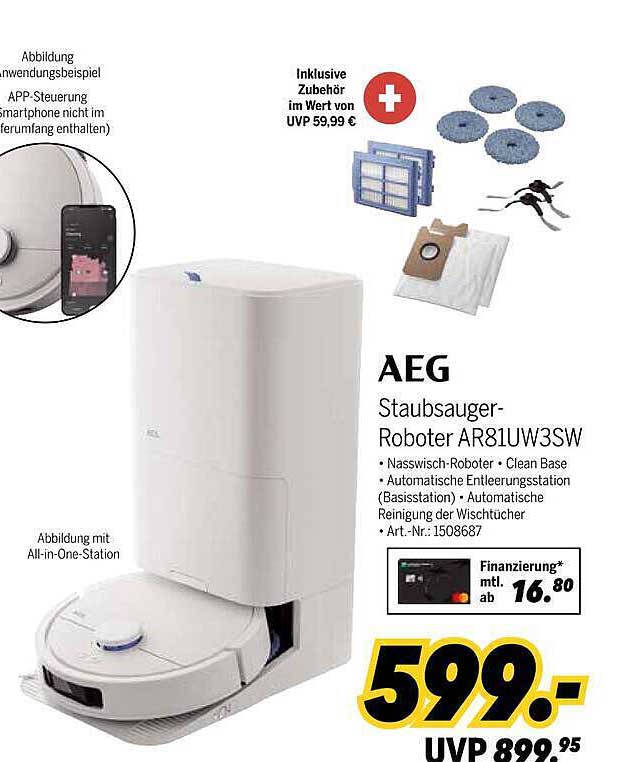 AEG Staubsauger-Roboter AR81UW3SW