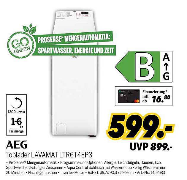 AEG Toplader LAVAMAT LTR6T4EP3