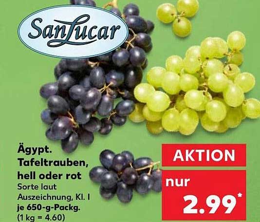 Ägypt. Tafeltrauben, hell oder rot