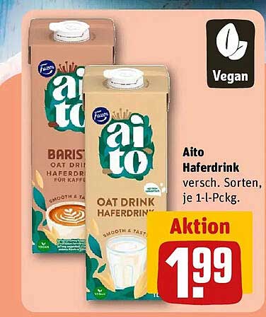 Aito Haferdrink versch. Sorten, je 1-l-Pckg.