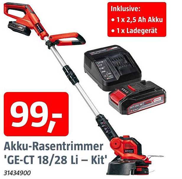 Akku-Rasentrimmer 'GE-CT 18/28 Li – Kit'