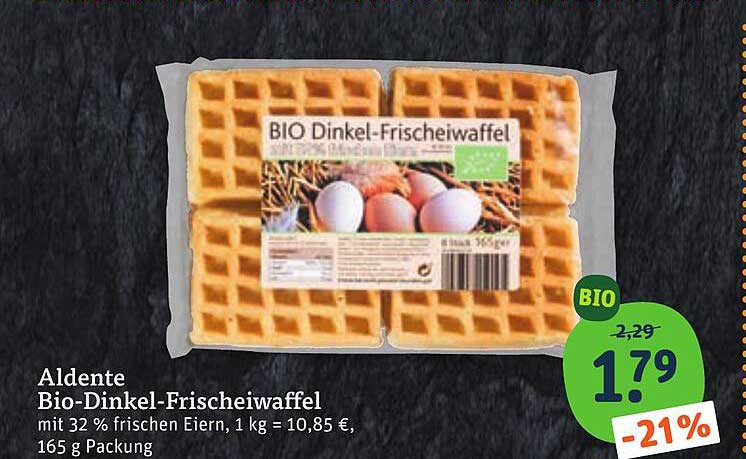 Aldente Bio-Dinkel-Frischeiwaffel
