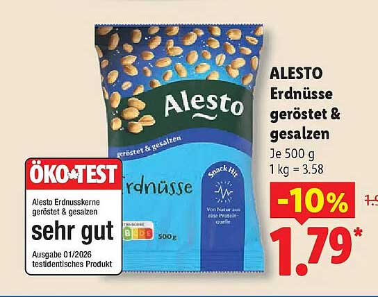 ALESTO Erdnüsse geröstet & gesalzen