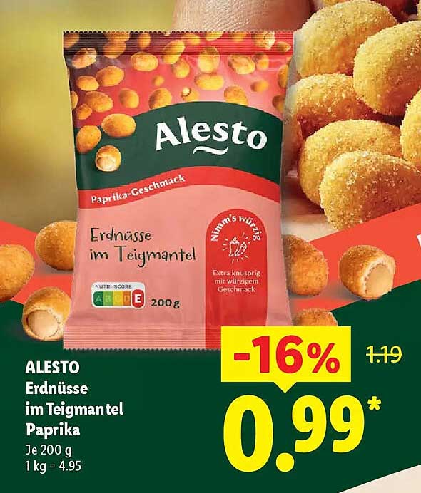 ALESTO Erdnüsse im Teigmantel Paprika