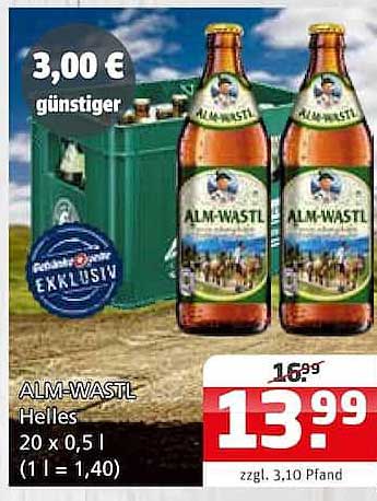ALM-WASTL Helles 20 x 0,5 l (1 l = 1,40)