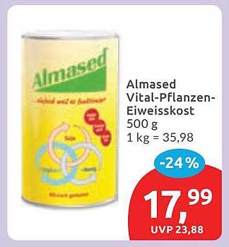 Almased Vital-Pflanzen-Eiweisskost 500 g 1 kg = 35,98