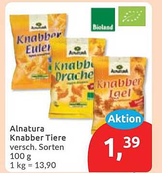 Alnatura Knabber Tiere versch. Sorten 100 g