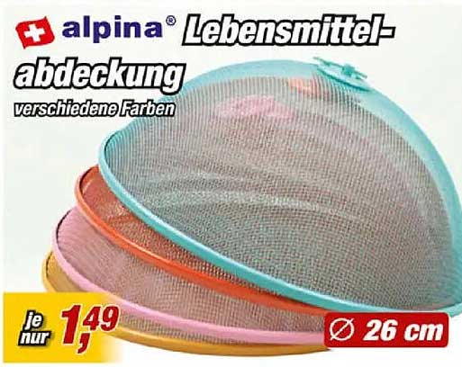 alpina Lebensmittel-abdeckung verschiedene Farben