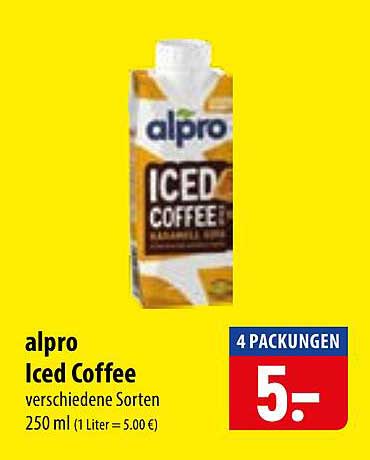 alpro Iced Coffee verschiedene Sorten 250 ml (1 Liter = 5.00 €)