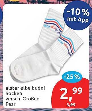 alster elbe budni Socken versch. Größen Paar