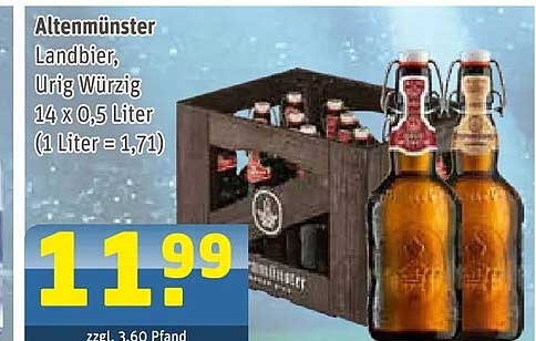 Altenmünster Landbier, Urig Würzig 14 x 0,5 Liter (1 Liter = 1,71)