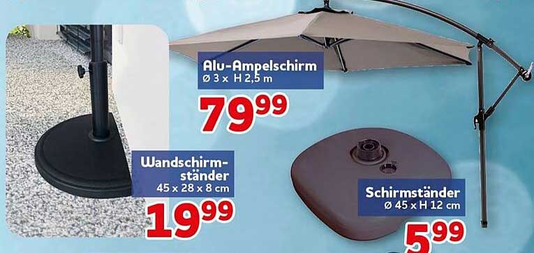 Alu-Ampelschirm Ø 3 x H 2,5 m